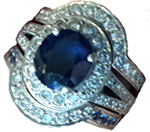 Sapphire Diamond Ring Set